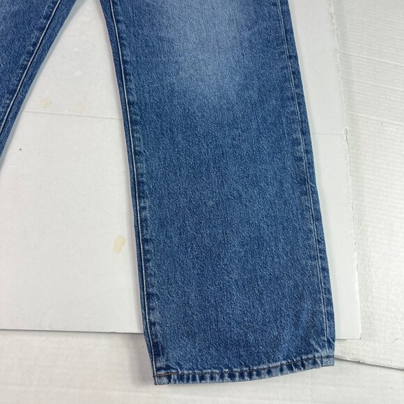 Madewell Jeans Women 32x28* Low Slung Straight High Rise Blue Faded Denim Tag 28 - Picture 3 of 16